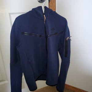 Nike Sportswear Tech Fleece Full-Zip HoodieMen's, Navy,  size M, like new